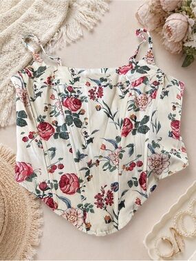 Fashion Nova Women’s Floral Corset Top Size XS